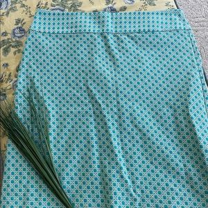 Talbots Aqua Plus Size Pencil Skirt